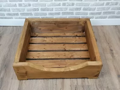 £95 • Buy S/M Solid Wooden Pet Bed In Medium Oak Wood Stain-various Fabric Colours