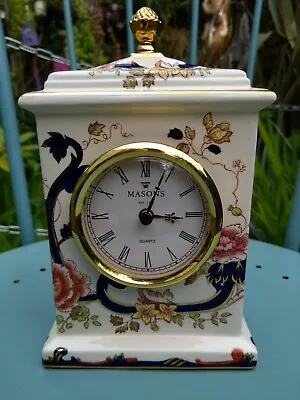 Mason's Ironstone Blue Mandalay Hand Painted Large Mantel Clock • £34.99