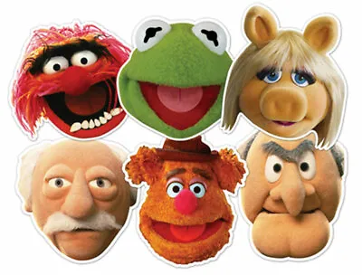 The Muppets Official 2D Card Party Face Mask Variety Set Of 6 With Kermit • $14.71