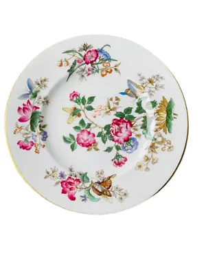 $78.99 • Buy SET OF 4 WEDGWOOD Charnwood 9  Luncheon Plate Set Of 4 Butterfly Floral  NEW