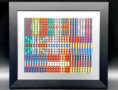 $299.95 • Buy Yaakov Agam Flags Of All Nations Europe Mixed Media Serigraph Plate Signed Frmd