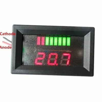 Motorcycle 12v LED Battery Indicator Monitor Level Meter Gauge Lamp Indicator  • £7.95