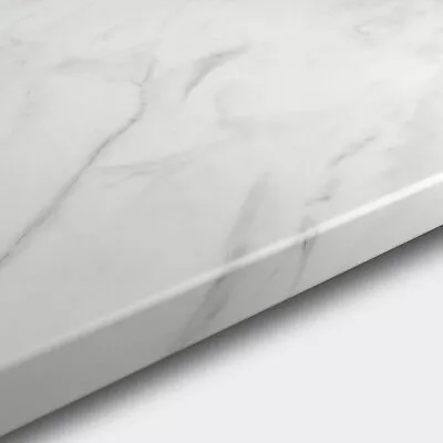 GoodHome 22mm Algiata Matt White Marble Effect Laminate Worktop (L)3000mm • £45