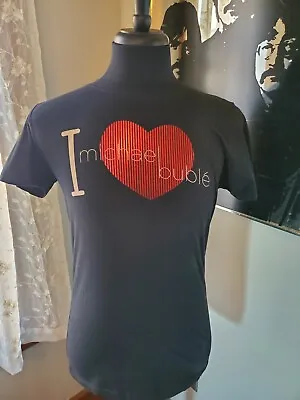 Womens I Love Michael Buble Black T Shirt Size 2XL • £4.82