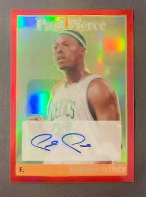 Paul Pierce 2008-09 Topps Chrome Variation Red Refractor Car 3/3 • $513.50