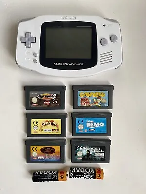 GAMEBOY BUNDLE Gameboy Advance White Console & Gameboy Games Joblot AGB-001 • £65