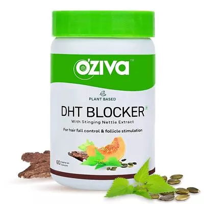 OZiva Plant Based DHT Blocker | DHT Blocker Supplement For Hair-60 Capsules • $37.28