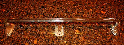 18  Clear Glass Bent Towel Bar Rack Rod MCM Retro Vintage Art Deco Kimble? • $58