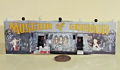 N Scale MUSEUM OF HORROR CARNIVAL PIT SHOW For Model Train Layouts & Displays • $5.50