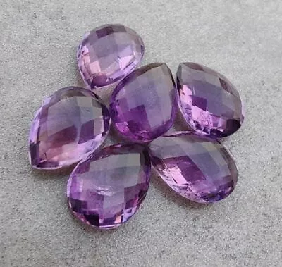 AAA+ Natural Amethyst Quartz Briolette Cut Teardrop Calibrated Loose Gemstones • $2.43