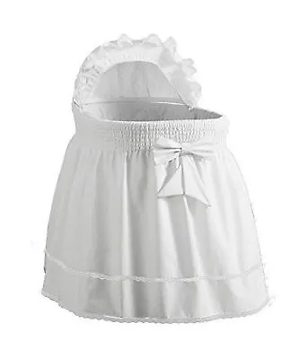 Baby Doll Bedding Neutral Sea Shell Bassinet Liner For Boy And Girl Ecru White • $104.69