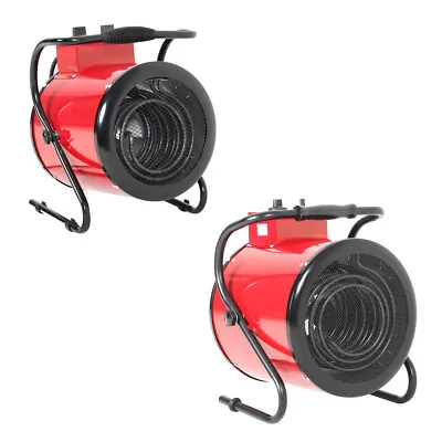 Industrial Electric Heater 3-9kw Space Fan Heating For Warehouse Garage Tilting • £52.95