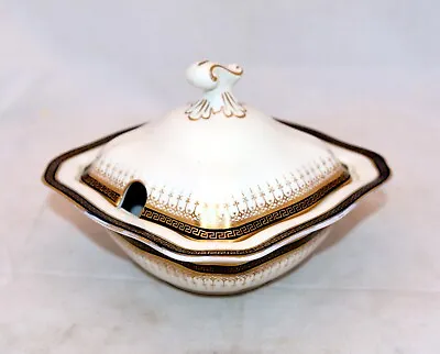 £0.99 • Buy Soho Pottery Solian Ware 5335 Vintage Art Deco Square Lidded Small Dish 6.75 