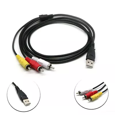 Usa Seller 3-RCA To USB AUX ADAPTER AUDIO VIDEO AV CONVERTER CABLE CORD LINK RGB • $7.90