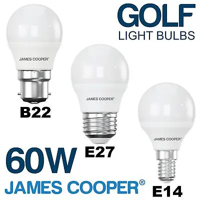 60W LED Round Golf Light Bulbs Energy Savings SES Small Screw E14 B22 E27 Bulb • £2.89