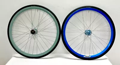 Velocity Deep-V Bolt-On 700C Fixie Wheelset 18-Tooth Freewheel Flip-Flop Hub + • $109.95