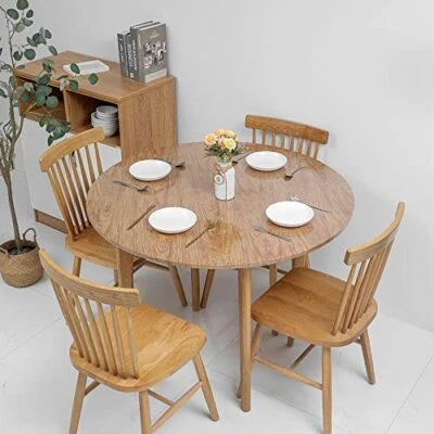 $16.66 • Buy Round Fitted Vinyl Tablecloth Elastic Edge Clear（Best For Up To 45 -56  Round ）