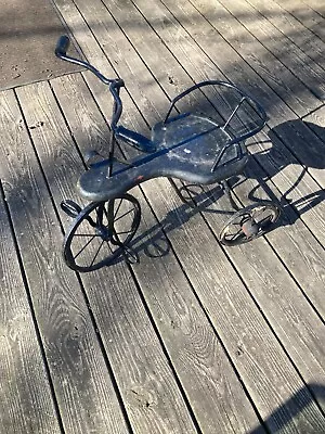 SUPER SCARCE PRIMITIVE EARLY 1900's? TRICYCLE W WOODEN WHEELS + METAL TIRES WOW • $159.95