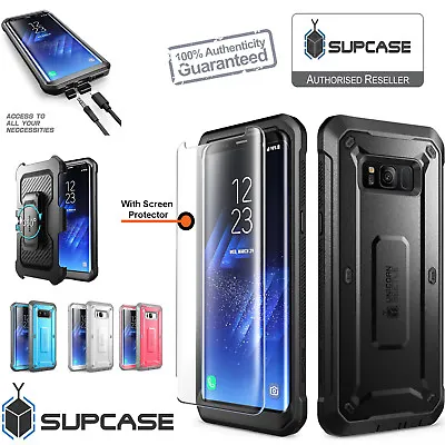 $52.49 • Buy Samsung Galaxy S8 Case Rugged Holster Tempered Glass Screen Protector SUPCASE
