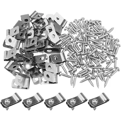 100 Pcs Pet Cage Fastener Clamp Wire Fence Clip Clamps Cable Grip Electric • £10.99