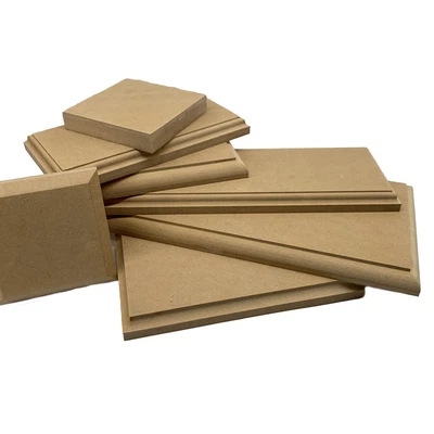£1.80 • Buy Square/Rectangle 18mm MDF Trophy Stand, Wooden Model Plinth, Plaque Sign Blank
