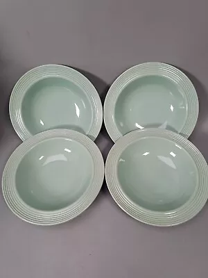 £20 • Buy Vintage Beryl Woods Ware Cereal Soup Bowls 6.5 Inch X 4 Sage Green Utility Ware