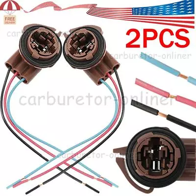 2pc 3157 4157 Bulb Harness Wire Plug For Turn Signal Brake Light Socket Pig Tail • $7.48