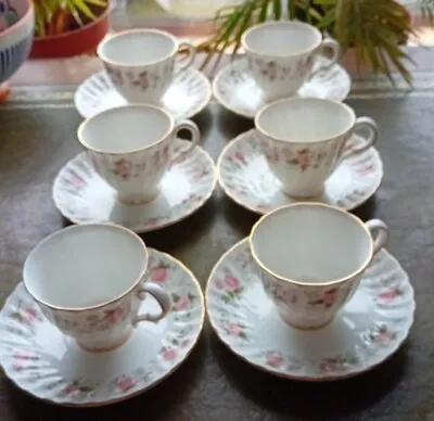 Minton Spring Bouquet 6 Coffee Cups And Saucers New Unused English Vintage... • £20