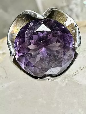 Purple Ring Cocktail Size 4.25 Pinky Sterling Silver Vintage Women Girls • $48