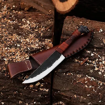 Large Hunting Knife Bowie Sharp Fixed Blade Camping Military Outdoor Survival • $39.99