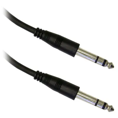 15Ft 1/4 Inch Male Male TRS Stereo Audio Cable Guitar Instrument Speaker PA V2 • $7.45
