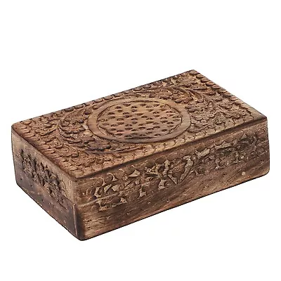 Handmade Wooden Jewelry Box Case Storage For Women Keepsake Wood Jewel Organizer • $56.05