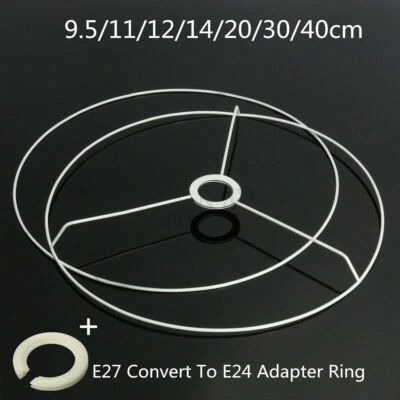£3.47 • Buy E27 To E14 DIY Circular 11 To 40cm Lampshade Frame Ring Set Lamp Light Shade Kit