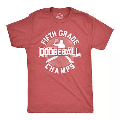 Mens Fifth Grade Dodgeball Champs T Shirt Funny Vintage 80s Gym Cool Graphic Tee • $14