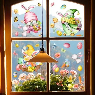 1/3Pcs Cute Easter Eggs Toilet Stickers Cartoon Rabbit Window Decal  Home Decor • $11.08