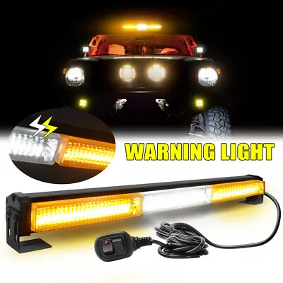 20.47  LED Emergency Warning Hazard Traffic Advisor Strobe Light Bar Amber/White • $34.99