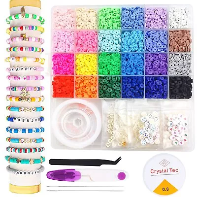 5327pcs Clay Beads Bracelet Jewelry Making Kit For Bracelets Necklace Earring • $17.98