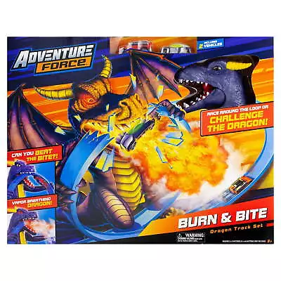 Burn And Bite Dragon Race Track Includes 2 Vehicles And Track Children Ages 3+ • $16.86
