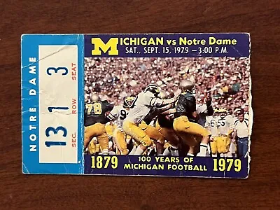 $19.99 • Buy 1979 Notre Dame Vs Michigan Ticket