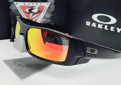 Custom OAKLEY Matte Black GASCAN + Fire (aftermarket) POLARIZED Sunglasses NEW! • $79.99