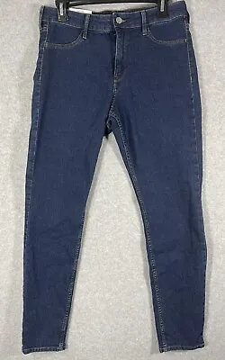 H & M Jeans Women's 31 Blue Skinny Ankle Moulant Stretch Dark Wash ~ NWT • $16.97