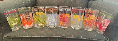 Warner Bros Vintage 1974 Looney Tunes Welch's Jelly Jar Juice Glasses-Lot Of 8 • $50