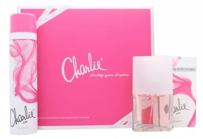 Revlon Charlie Pink Gift Set 30ml Edt Spray + 75ml Body Spray - Women's. New • £12.77