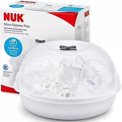 £14.99 • Buy NUK Micro Express Plus Microwave Steam Baby Bottle Steriliser