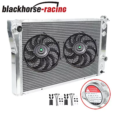 For 1984-1990 Chevy S10/Blazer/Corvette 3 Row Aluminum Radiator+ 2X 12  Slim Fan • $129.99