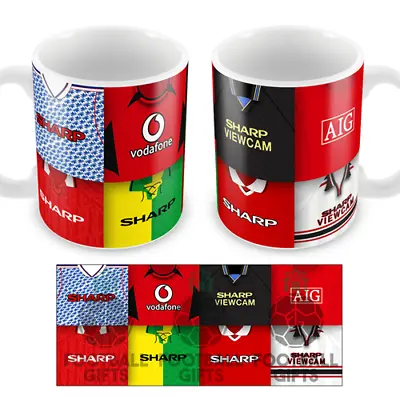 Utd Retro Shirts Classic Kits Montage Mug Cup Great Gift Manchester Man • £9.99