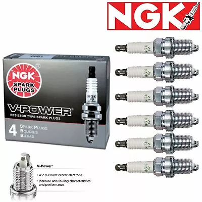 6 Pack NGK V-Power Spark Plugs 3346 BR7EF 3346 BR7EF Tune Up Kit Set Om • $22.99