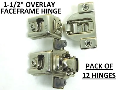 12-pc CABINET FACE-FRAME COMPACT HINGE 1-1/2  OVERLAY SEE PHOTOS! FREE SHIP! BF • $19.99