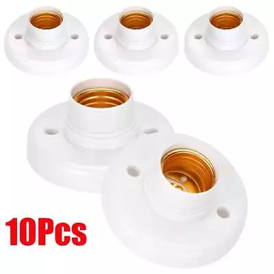 10Pcs E27 Light Bulb Pendant Lamp Round Fixing Base Holder Screw Cap Socket US • $9.16