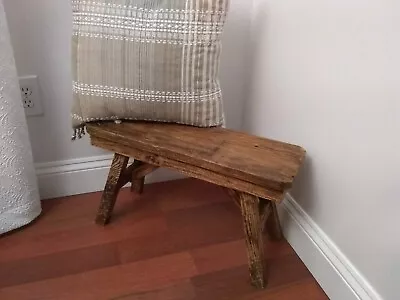 Wood Pine Vintage Style Bench Entryway Bench/Shou Sugi Ban/Skinny/Mudroom Bench • $105